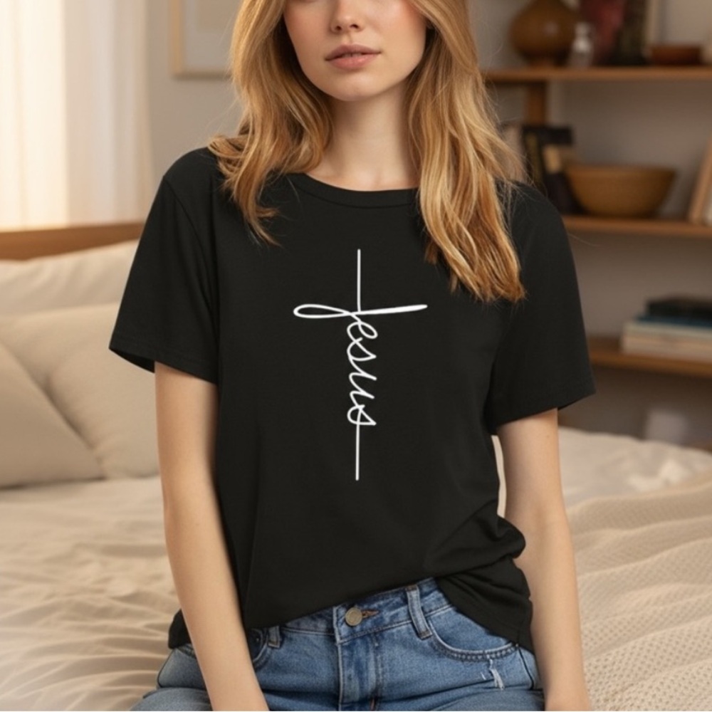 NEWâ˘Essential Threads Jesus Scripted Topâ˘XL-2X